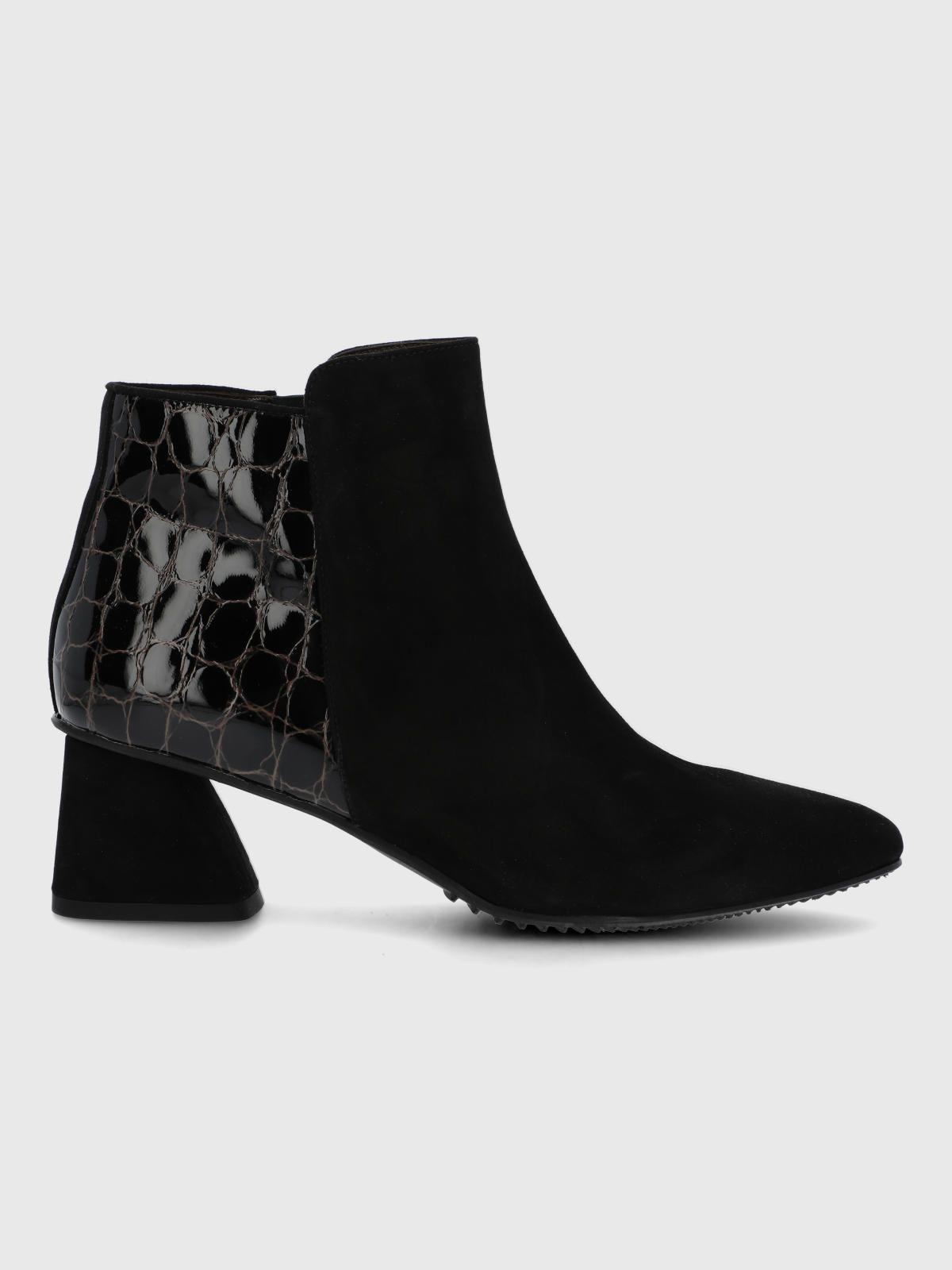 Botin Brunate Cuero Mujer Naville Negro-3