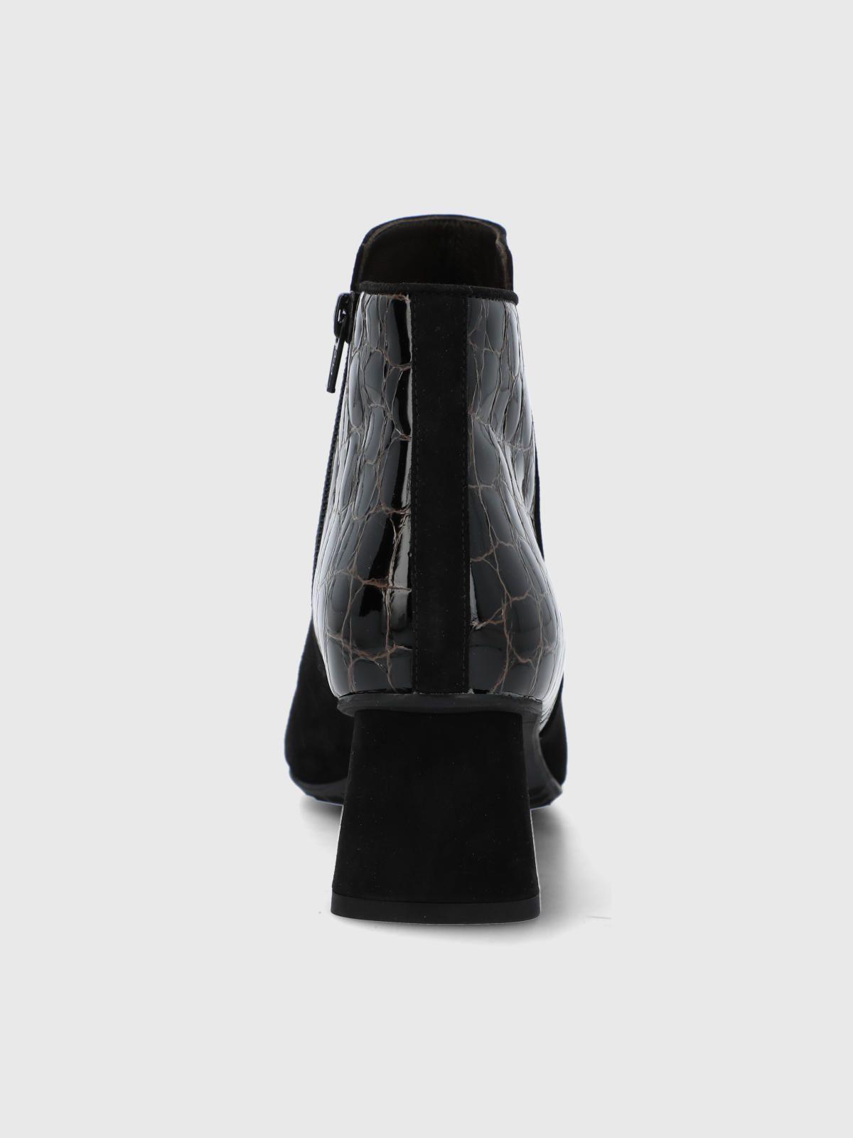 Botin Brunate Cuero Mujer Naville Negro-7