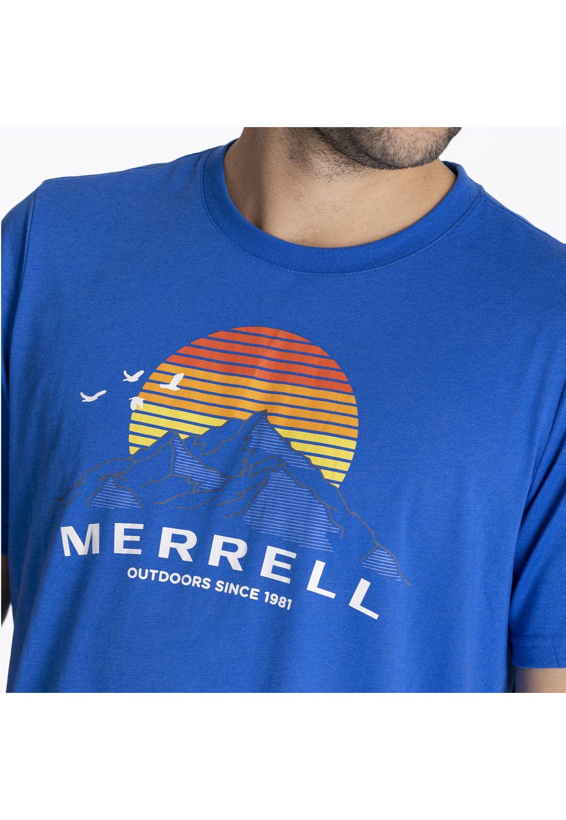 Polera Hombre Merrell Mts Azul-3