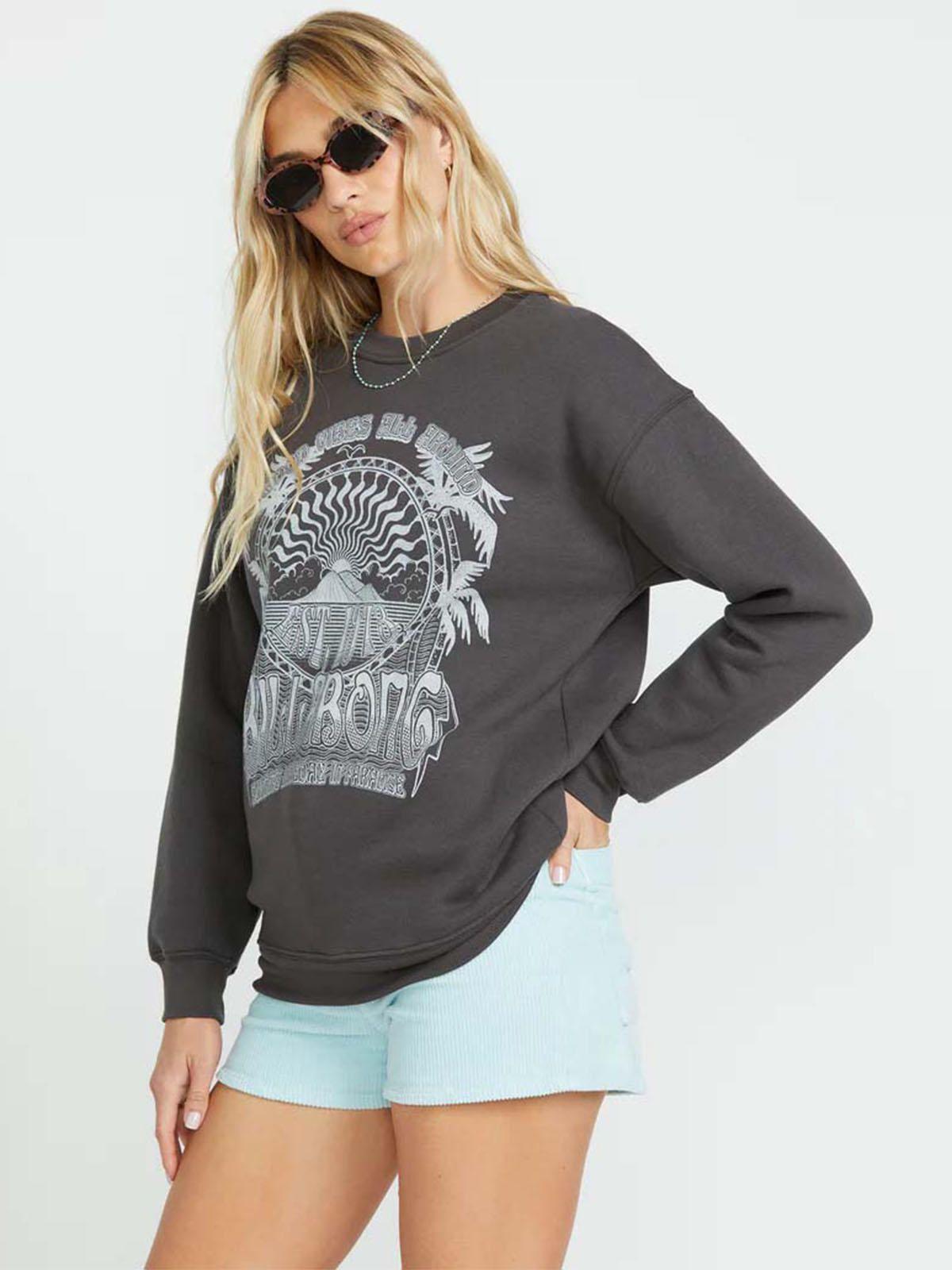 Polerón Mujer Palm Classics Crew Negro Billabong-3