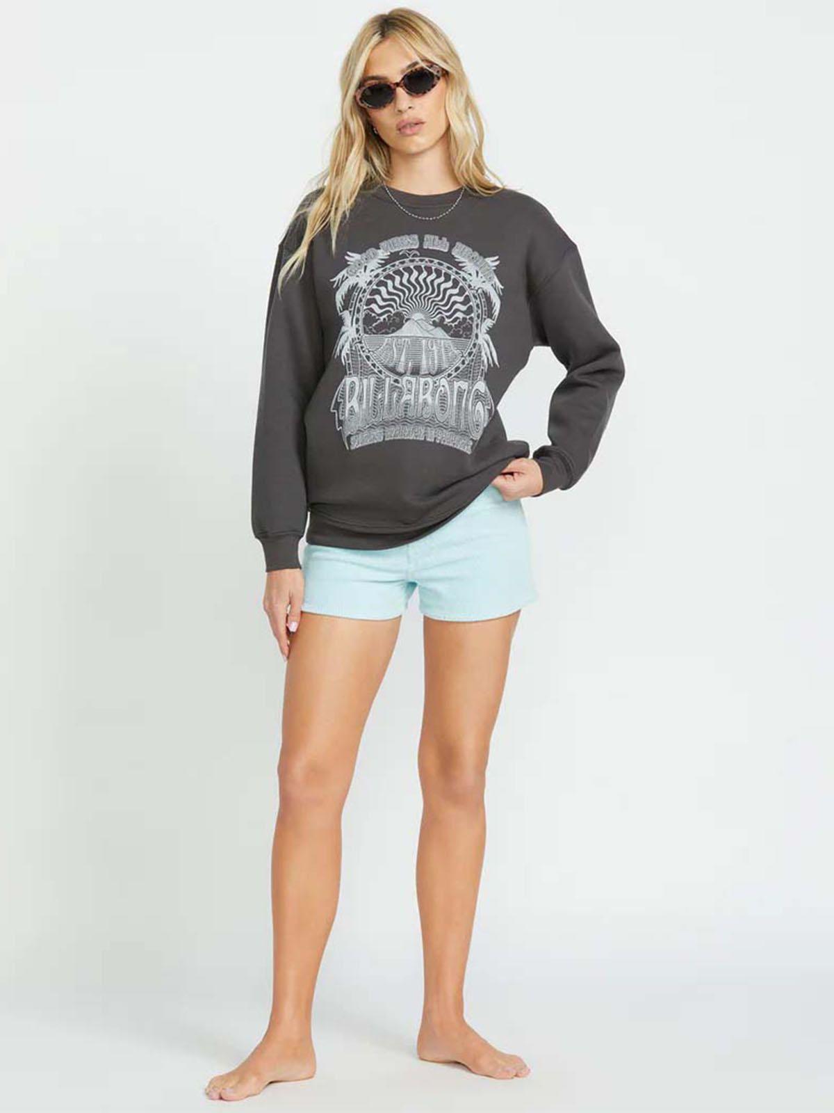 Polerón Mujer Palm Classics Crew Negro Billabong-5