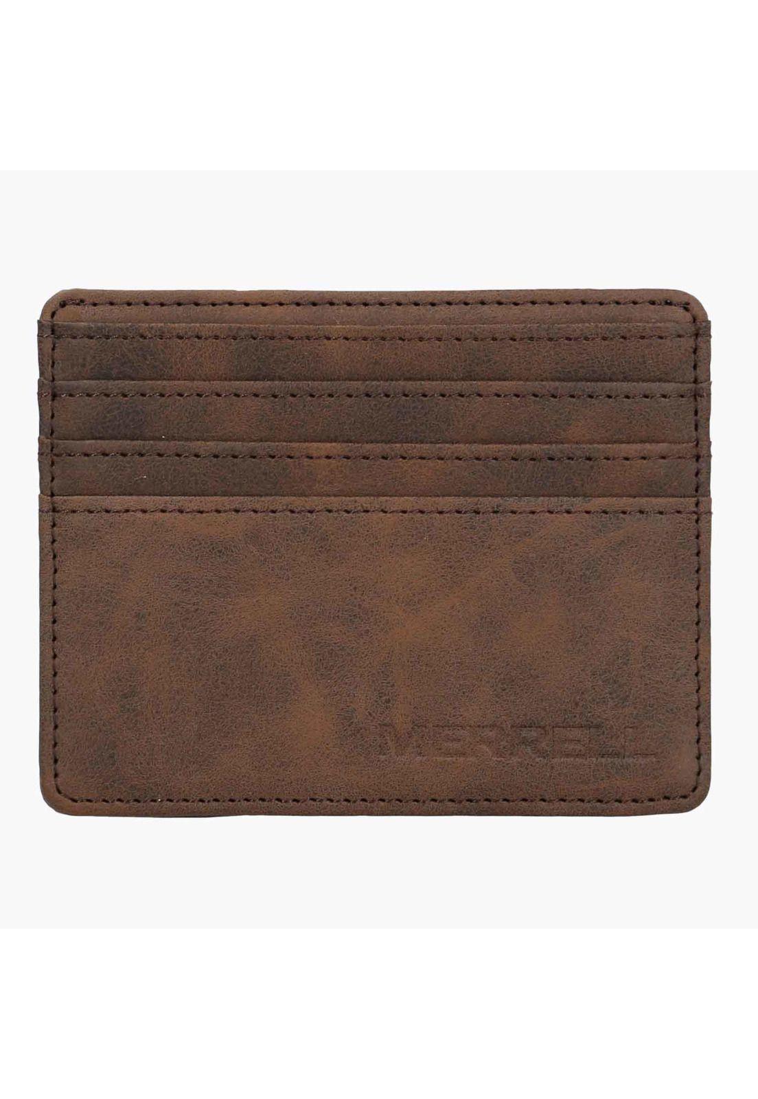 Billetera Unisex Wicket Recycled Leat Café Merrell-0