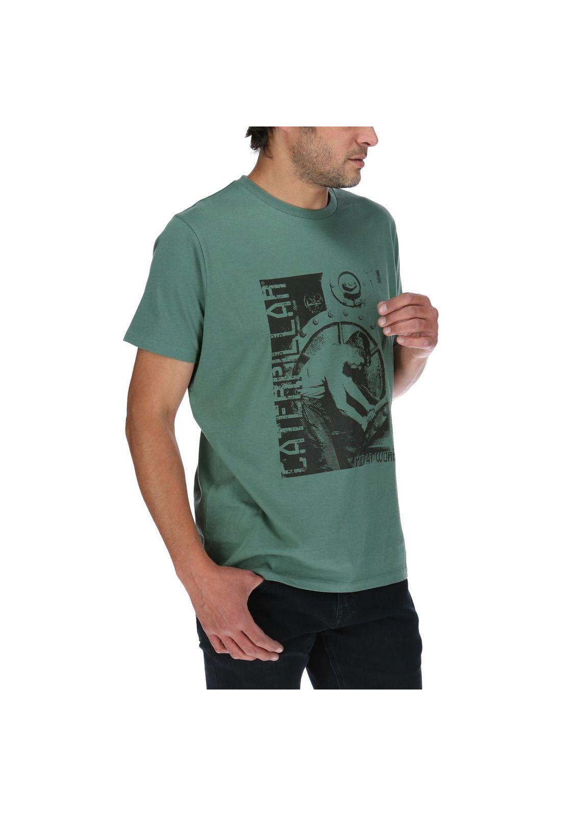 Polera Mc Hombre At Work Tee Verde-3