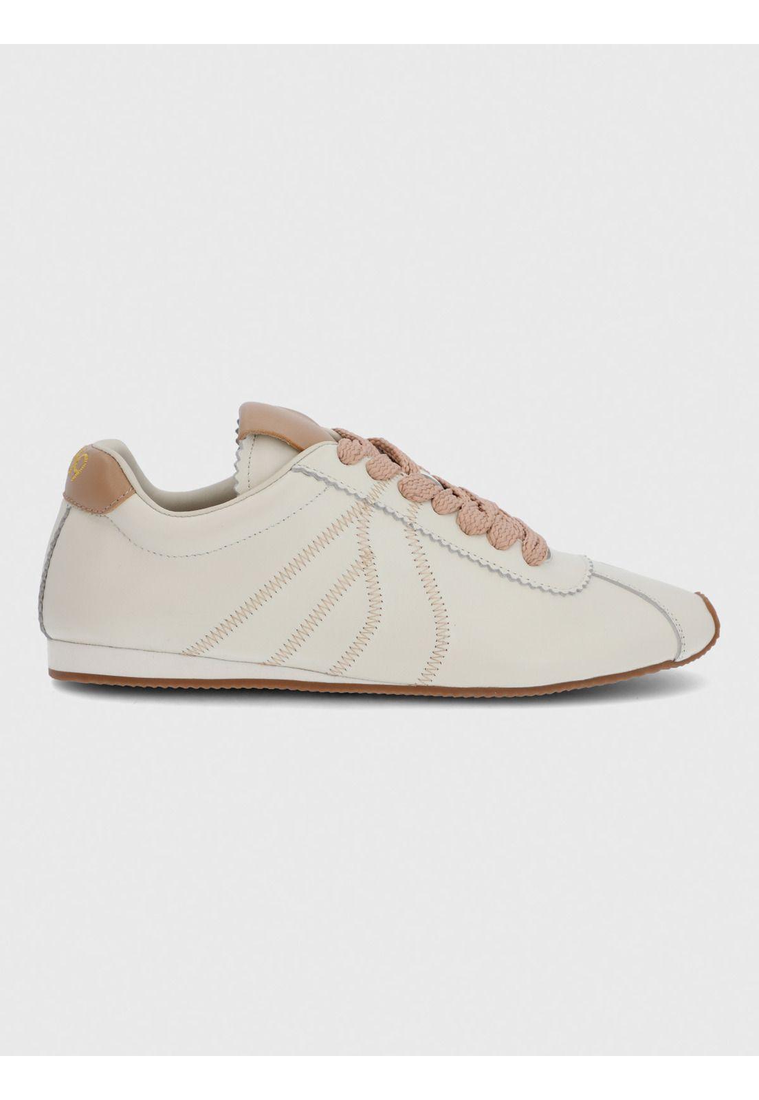 Zapatilla Cuero Mujer Bonik Beige-3