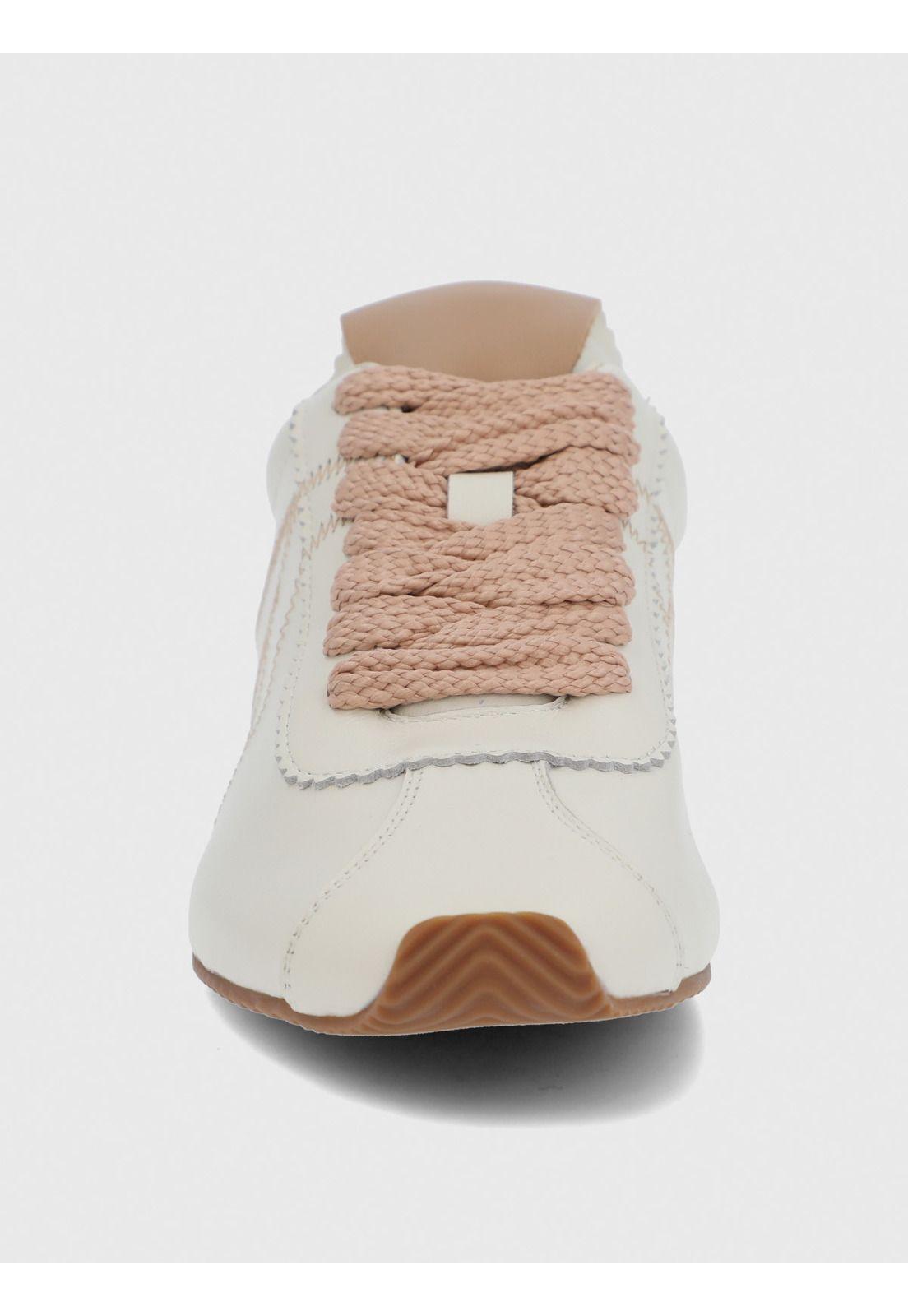 Zapatilla Cuero Mujer Bonik Beige-4