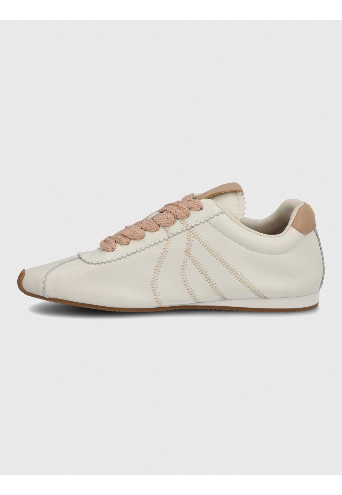 Zapatilla Cuero Mujer Bonik Beige-6