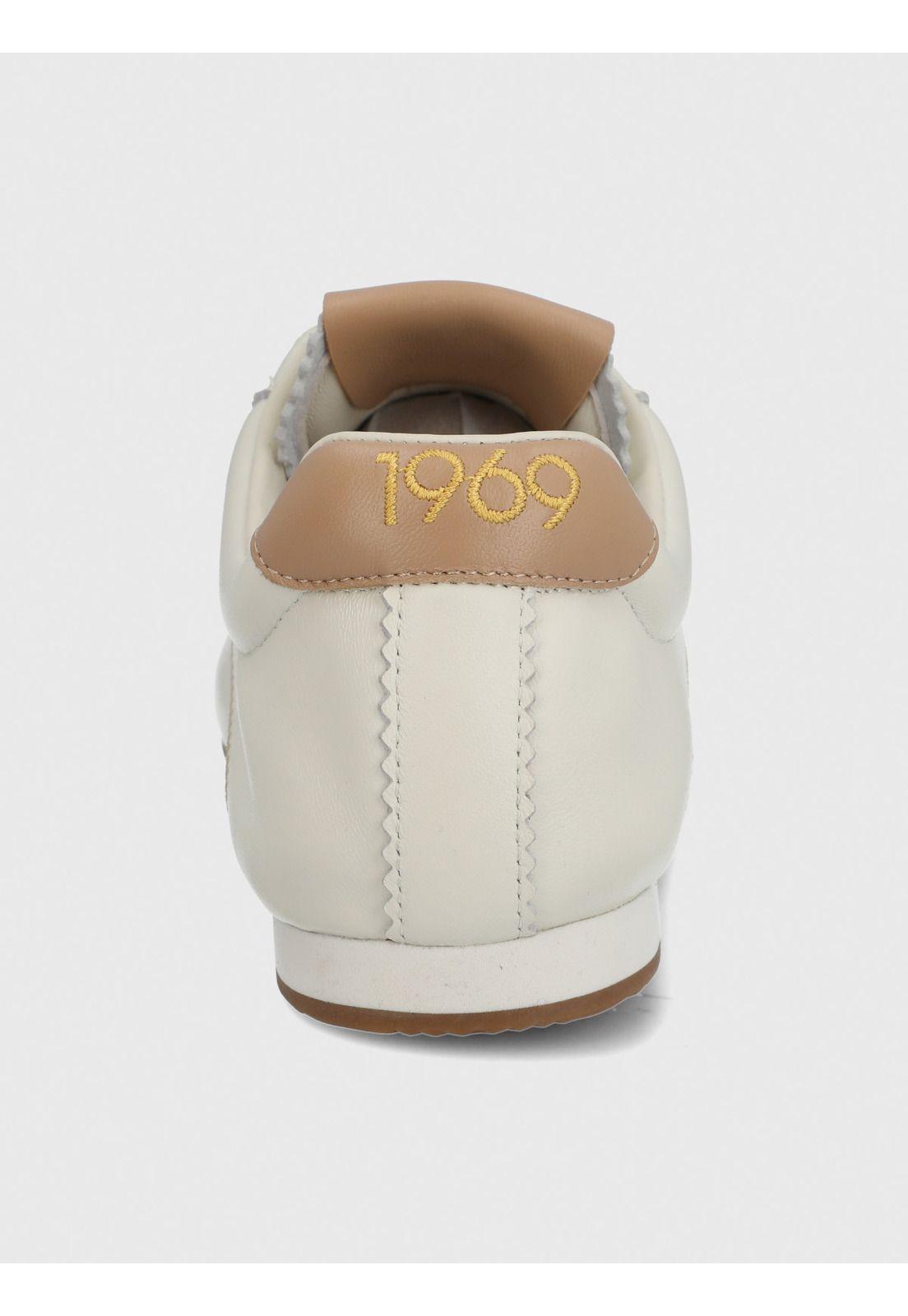 Zapatilla Cuero Mujer Bonik Beige-7