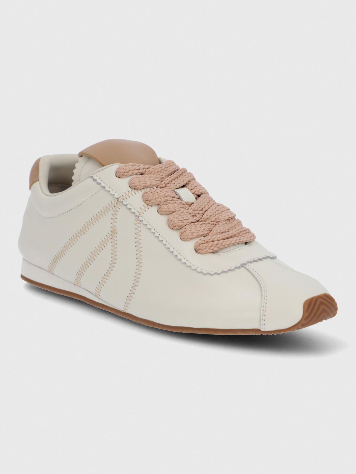 Zapatilla Cuero Mujer Bonik Beige-1