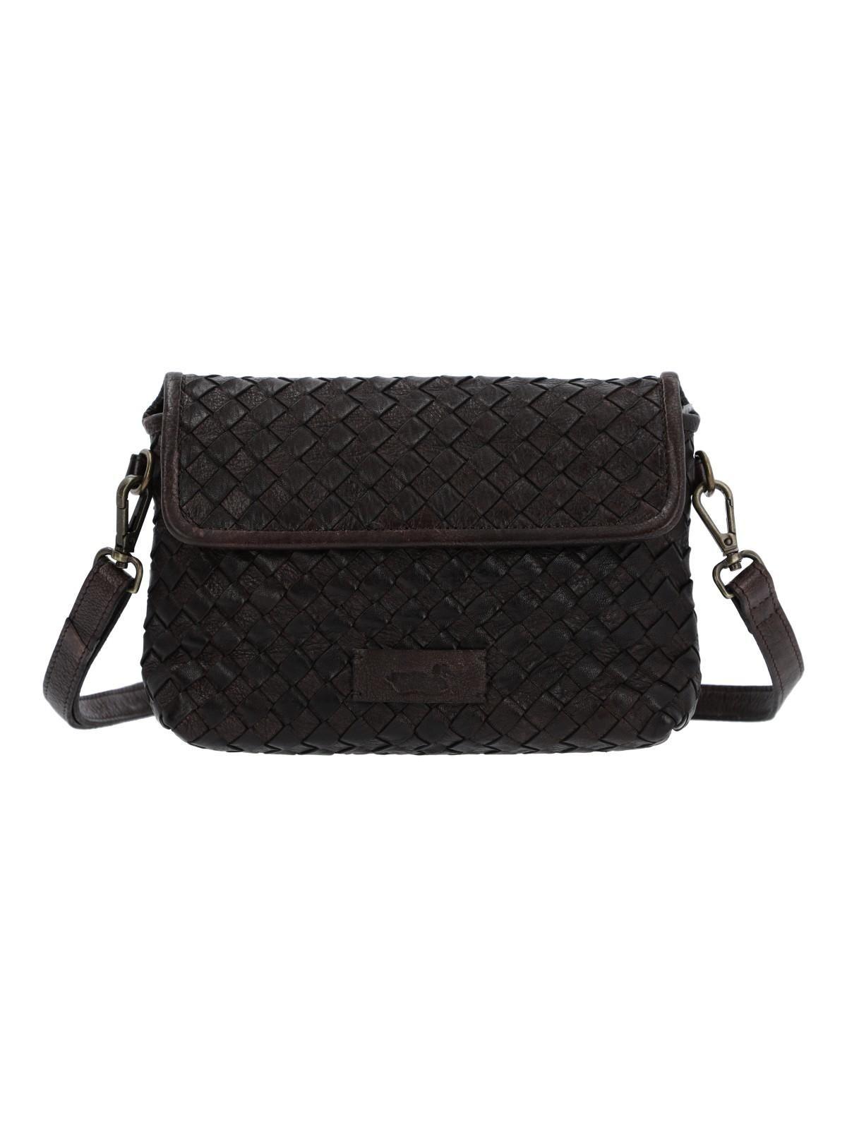 Cartera Cuero Mujer Ws Braided Cross Café-0