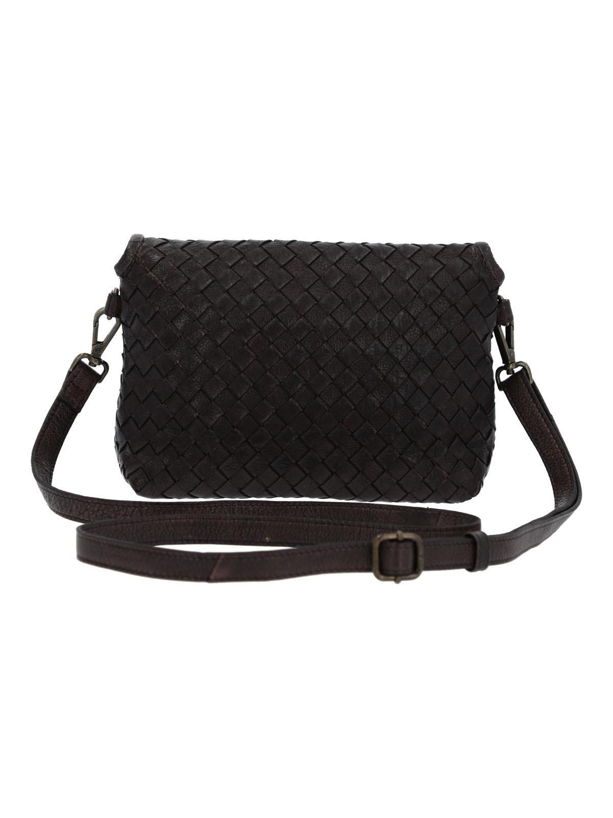 Cartera Cuero Mujer Ws Braided Cross Café-2