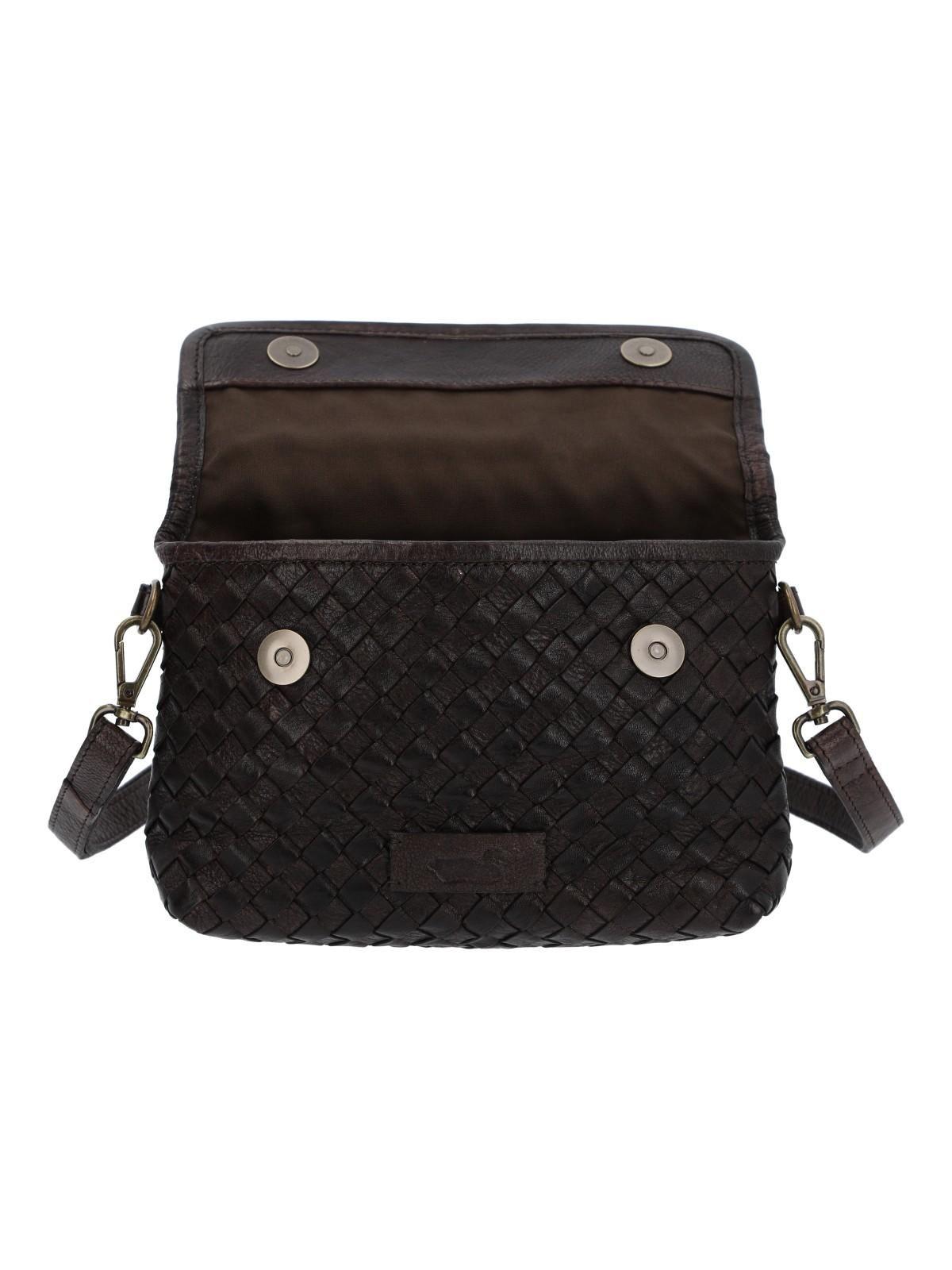 Cartera Cuero Mujer Ws Braided Cross Café-3