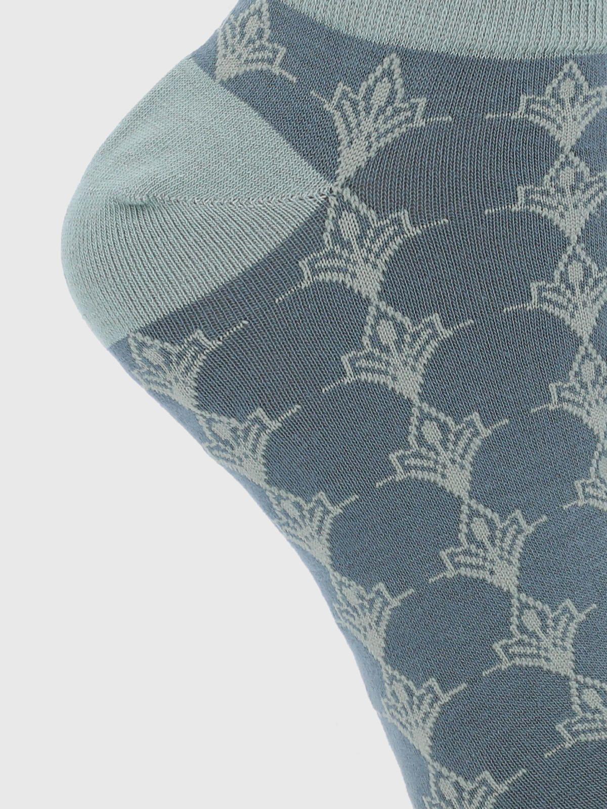 Calcetin Algodón Mujer Ped Design Azul-2