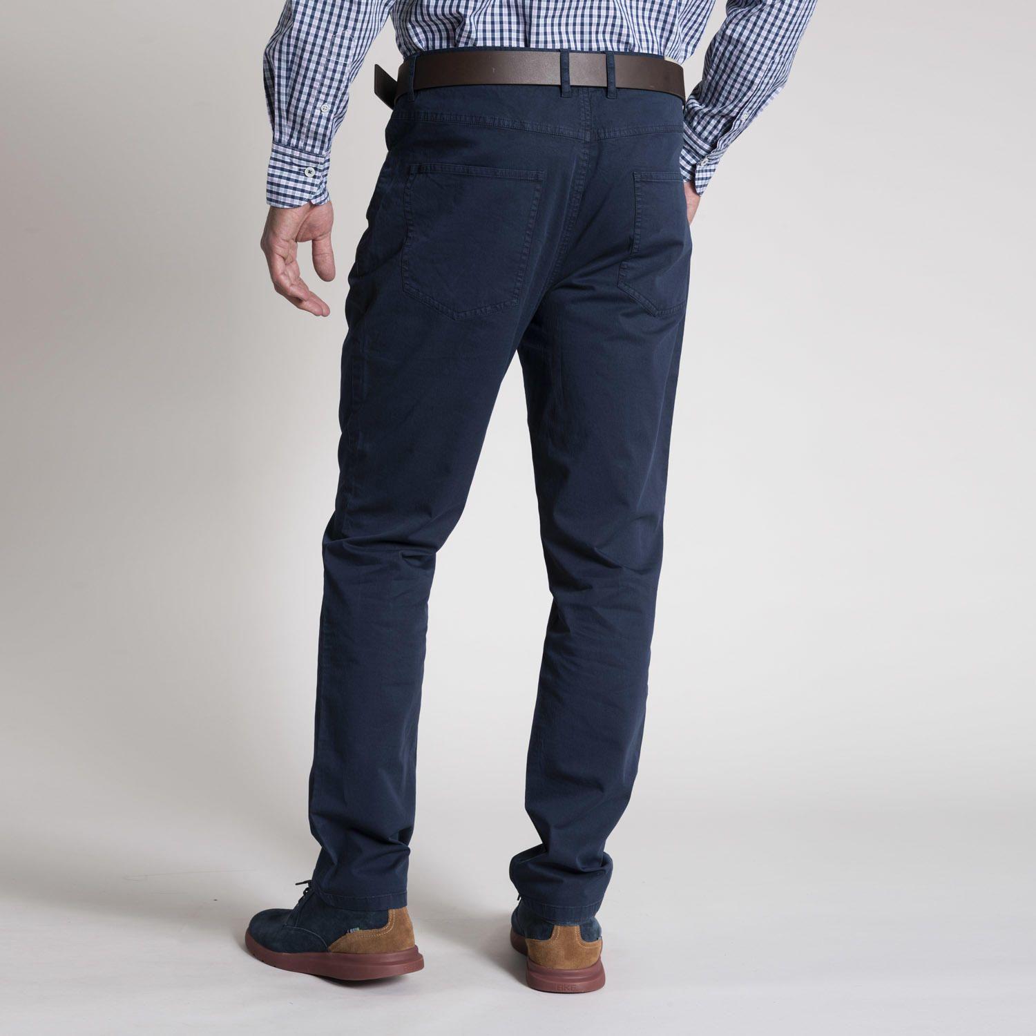 Pantalón Masculino Five Algodón Azul-3