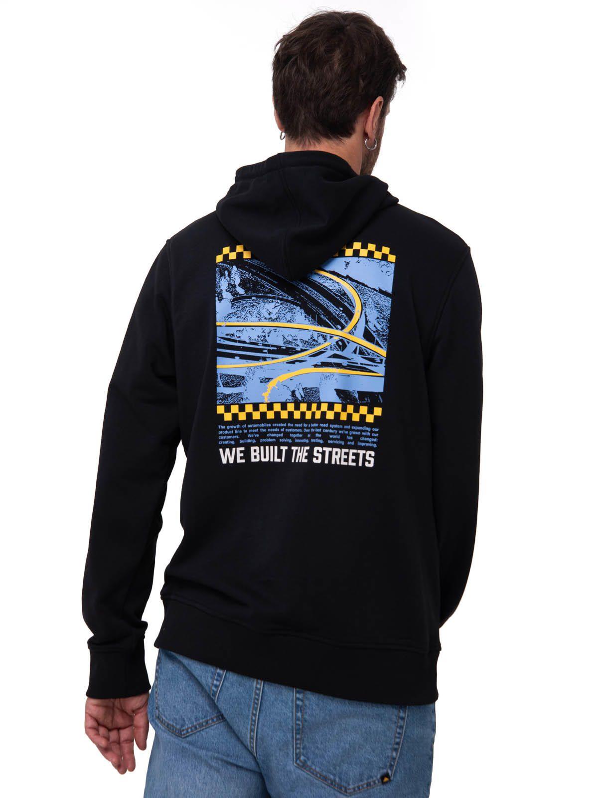 Polerón Hombre Diseño French Terry Negro-1