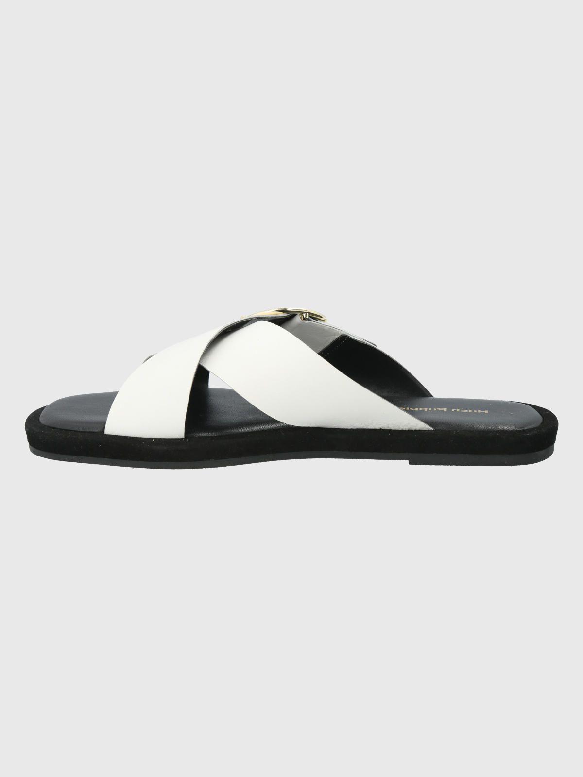 Sandalia Cuero Blanco Mujer Bernard -4