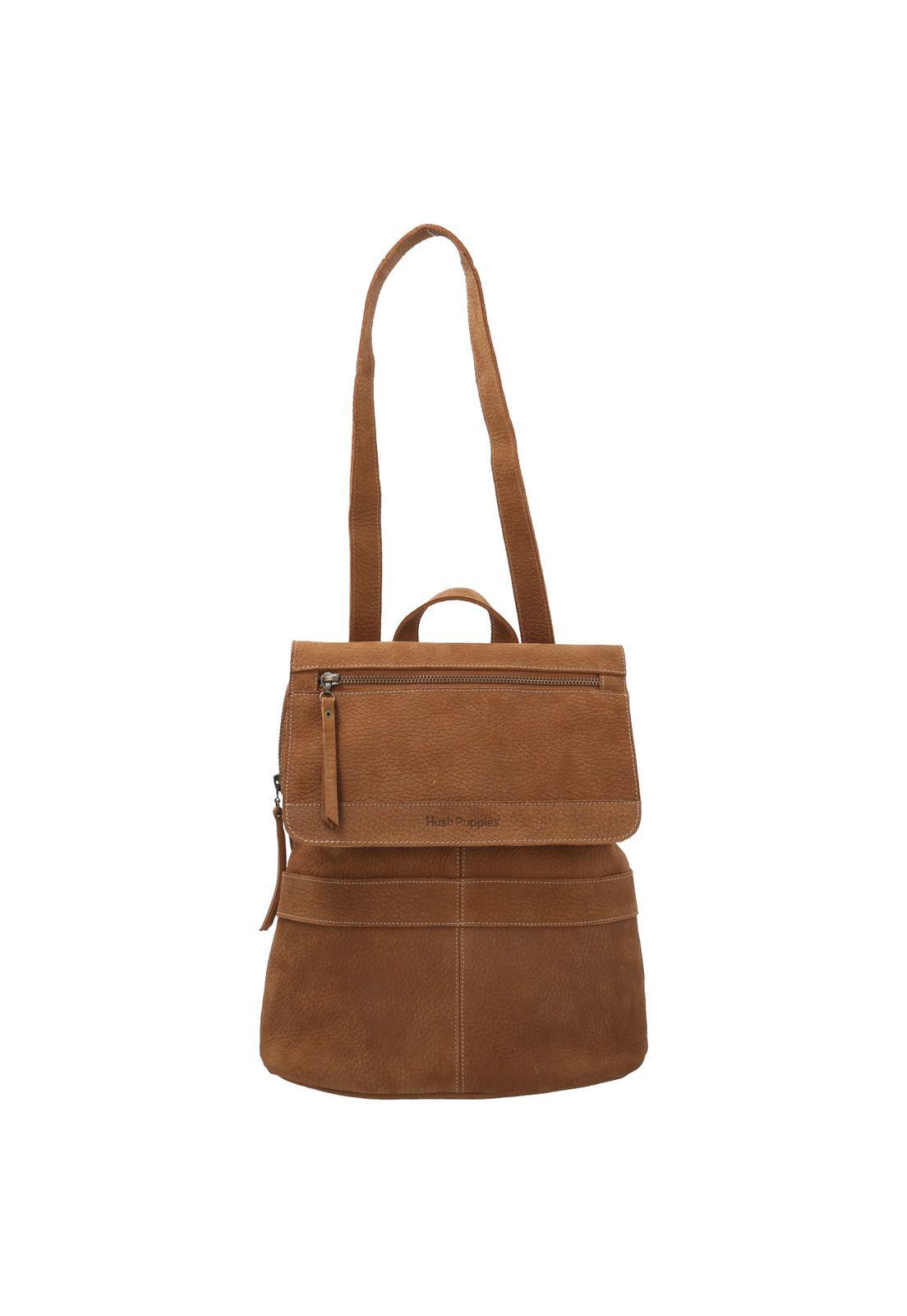 Cartera Mochila Cuero Mujer Briell Café-4