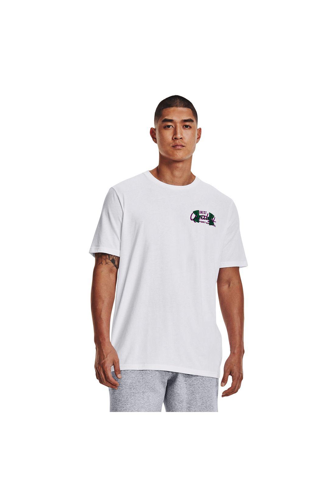 Polera UA Vintage Type Blanco para hombre-3