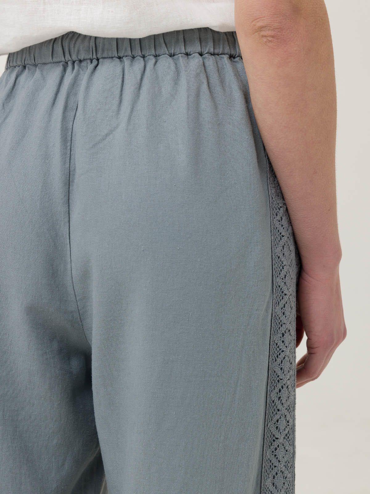Pantalón Lino Orgánico Mujer Fuji Gris -7