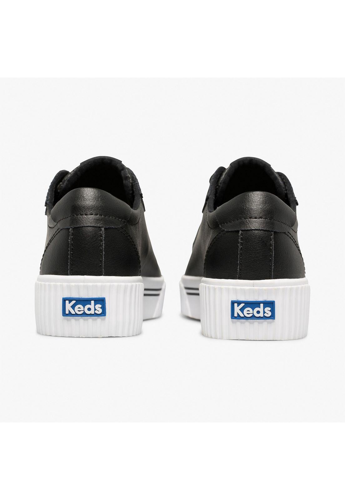 Zapatilla Mujer Cuero Crew Kick Alto Negro-4