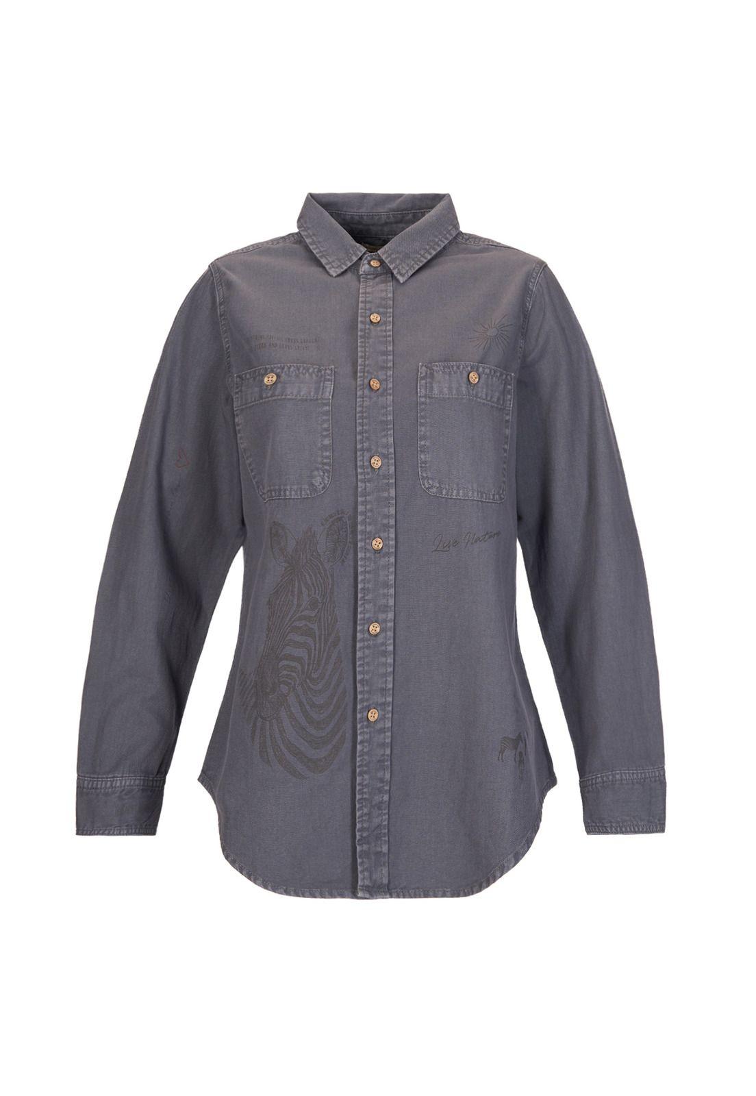 Blusa M/L Mujer Nature Gris-0