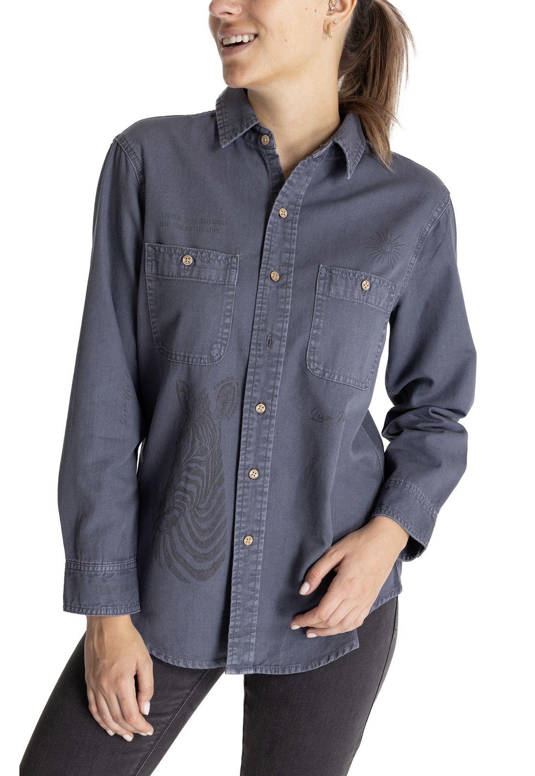 Blusa M/L Mujer Nature Gris-4