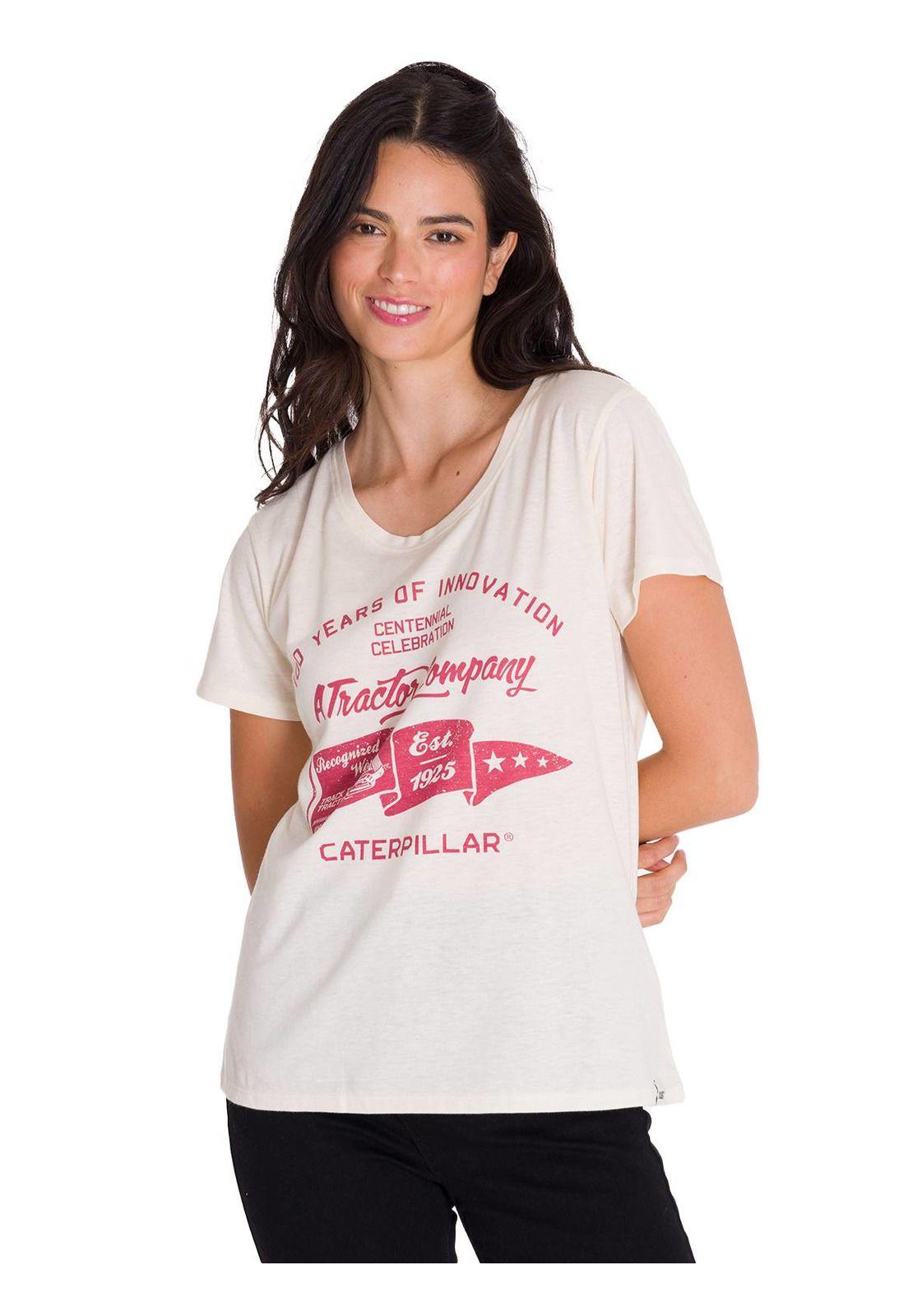 Polera Crew Centennial Graphic 1 Mujer Blanca-1