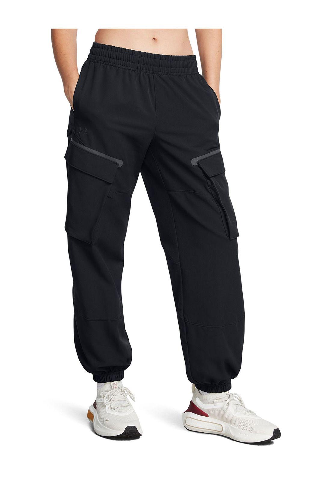 Pantalón UA Unstoppable cargo negro mujer-3