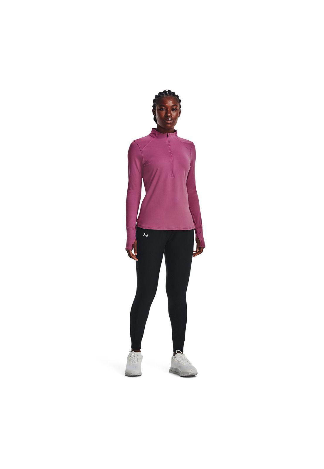 Polera M/L Mujer Qualifier Run 2 Zip Rosa-4