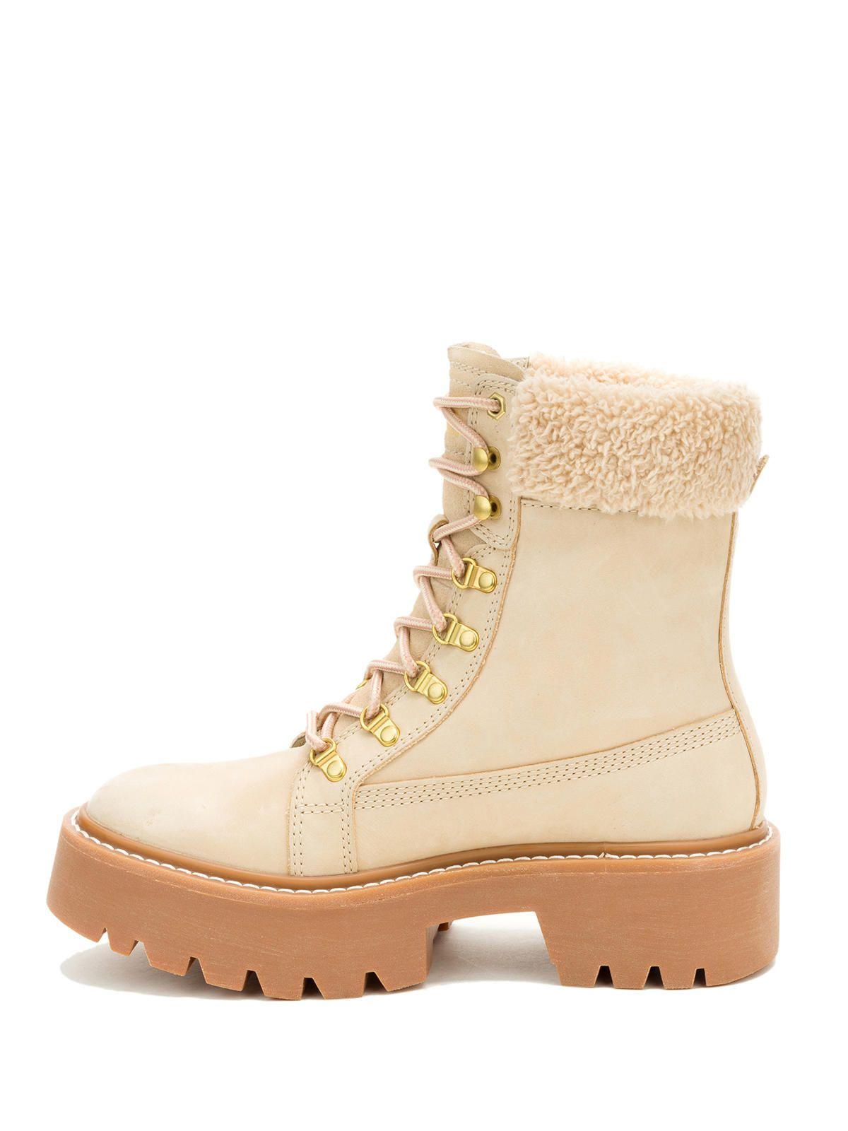 Botín Cuero Mujer Colorado Max Hiker Beige-3