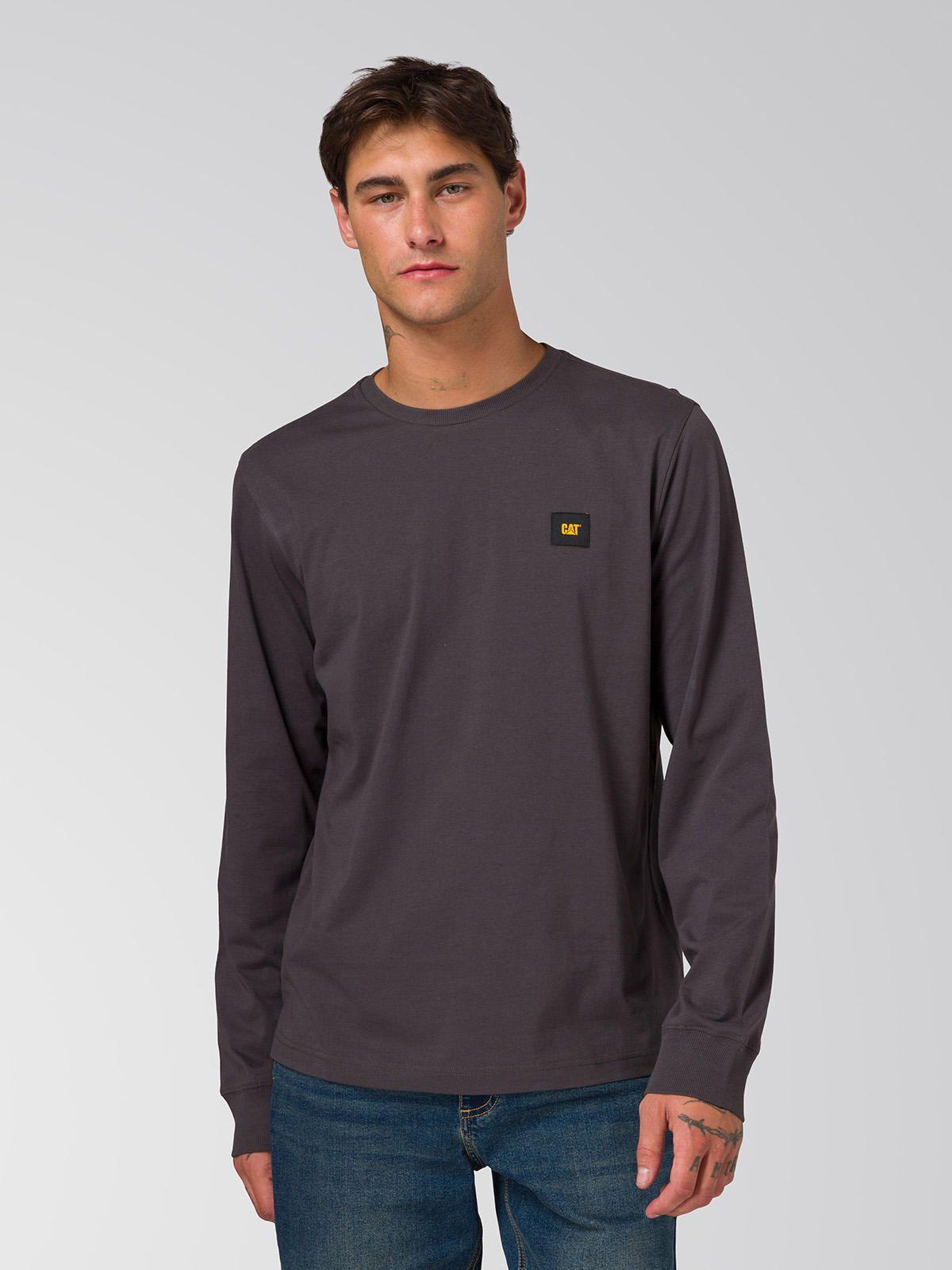 Polera Manga Larga Hombre Patch Negro-1