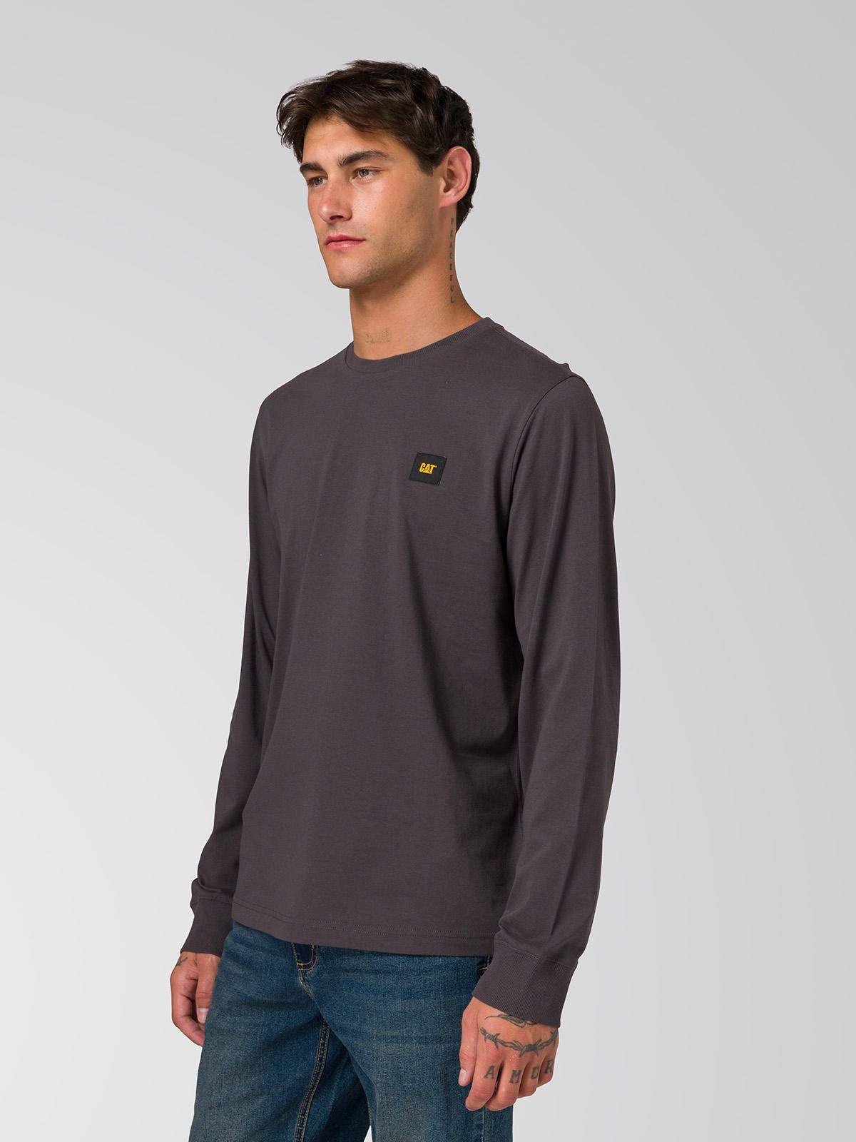 Polera Manga Larga Hombre Patch Negro-3