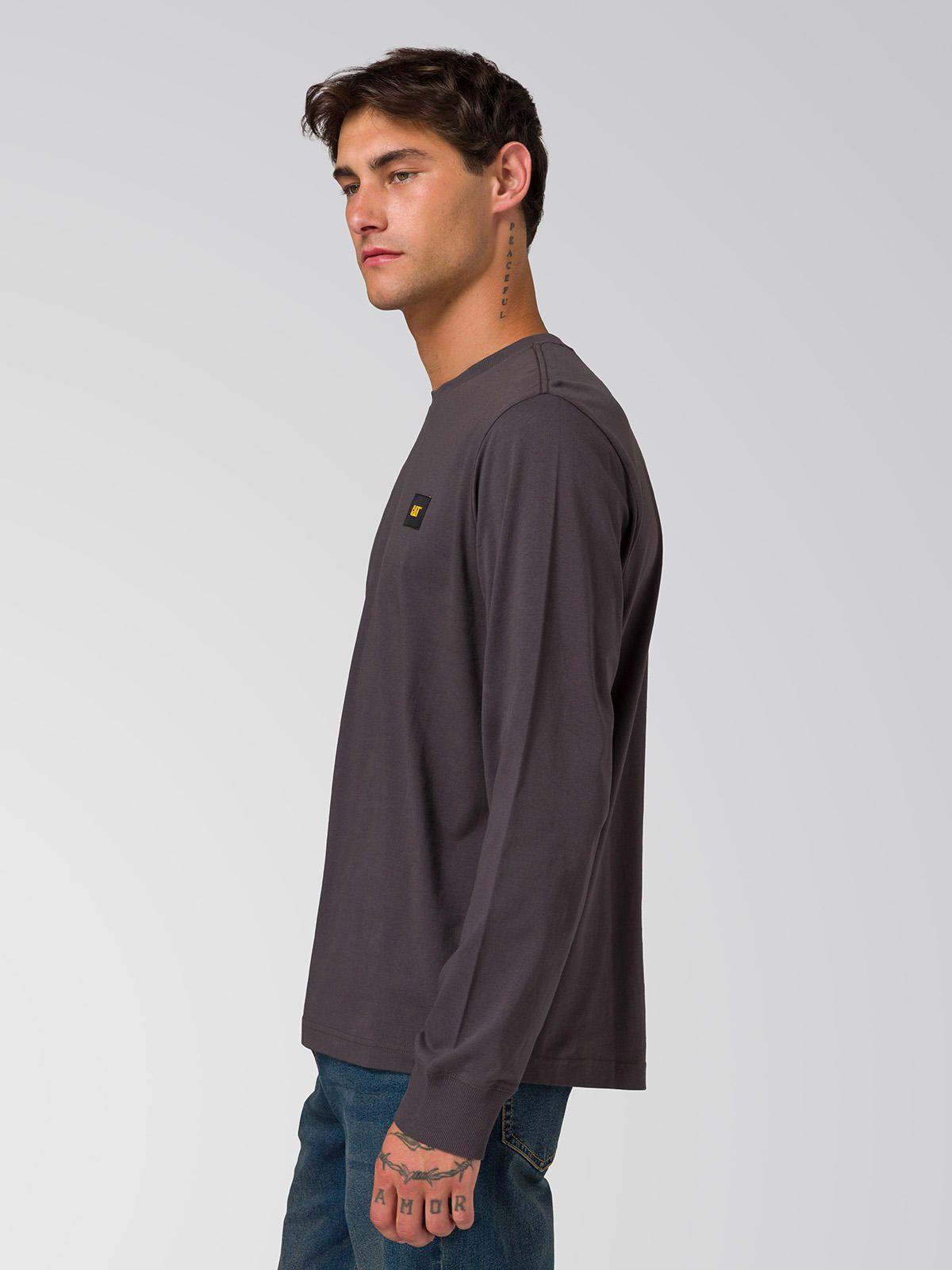 Polera Manga Larga Hombre Patch Negro-4