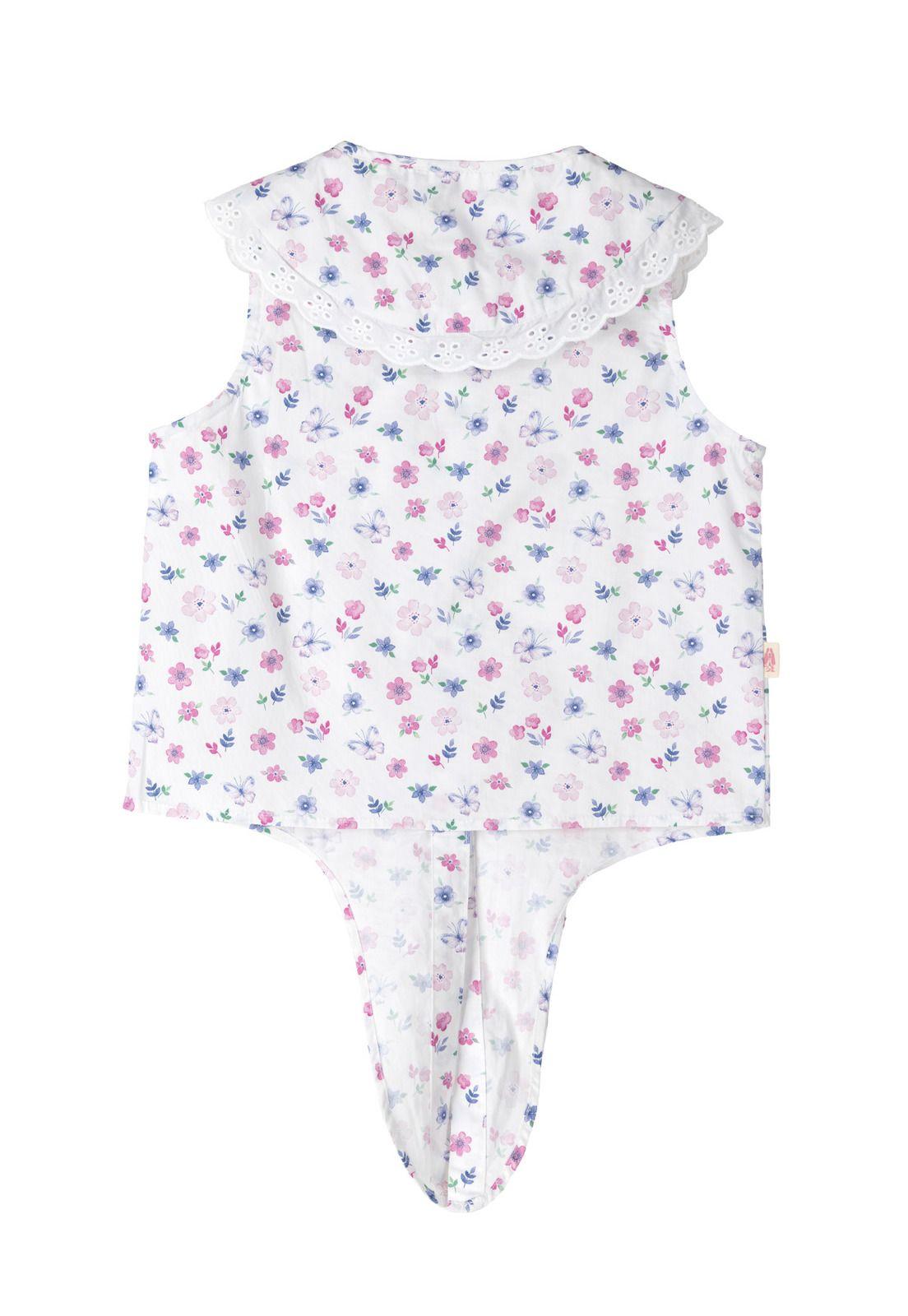 Blusa Niña Mariposa Blanco-5