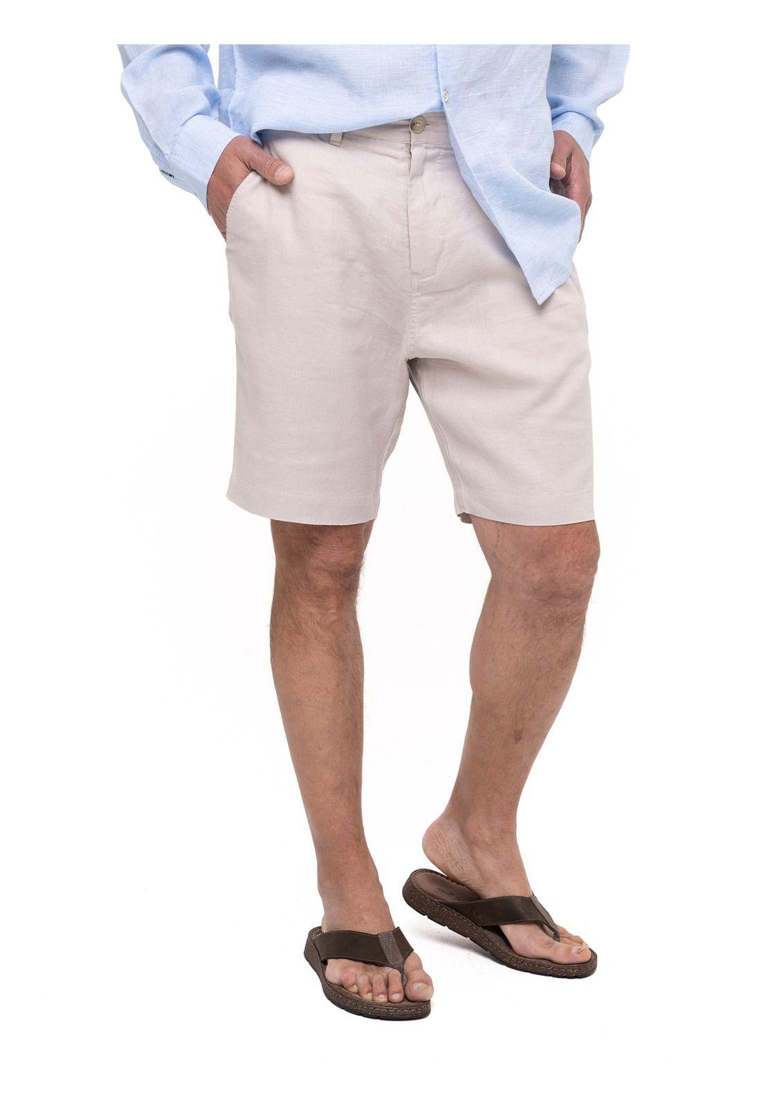 Short Lino Orgánico Linen Beige Hombre-6