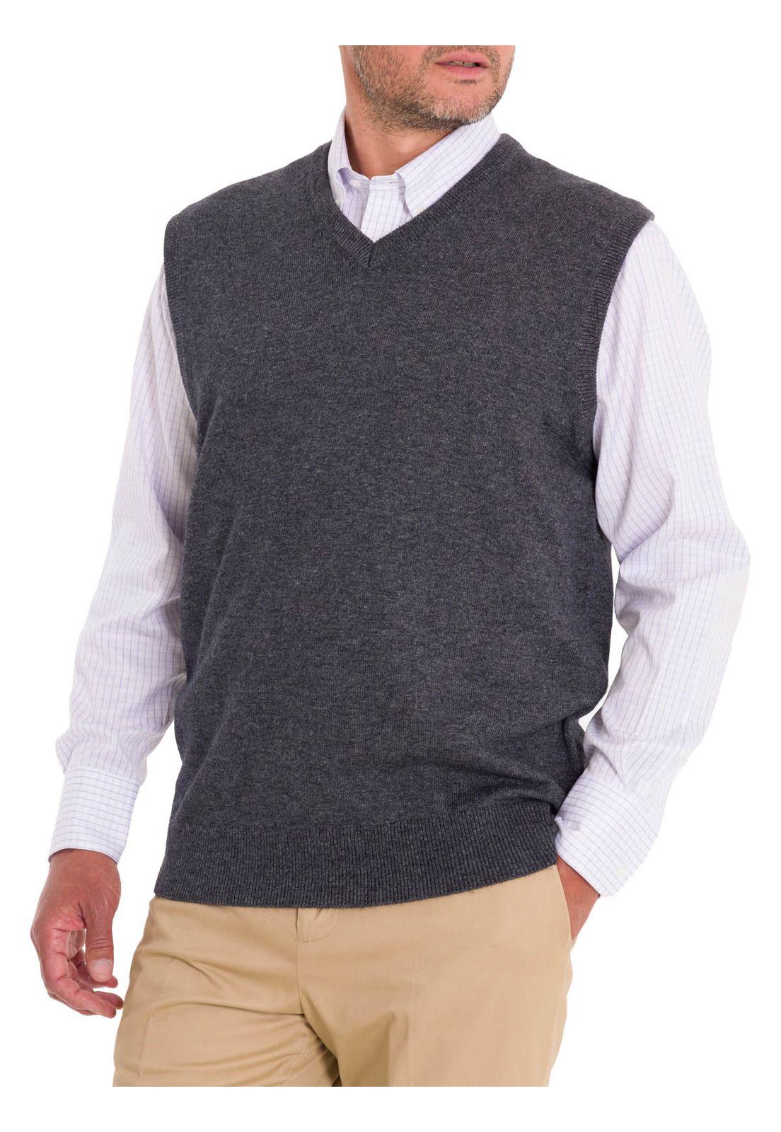 Chaleco Lana Hombre Vestswin Gris-5