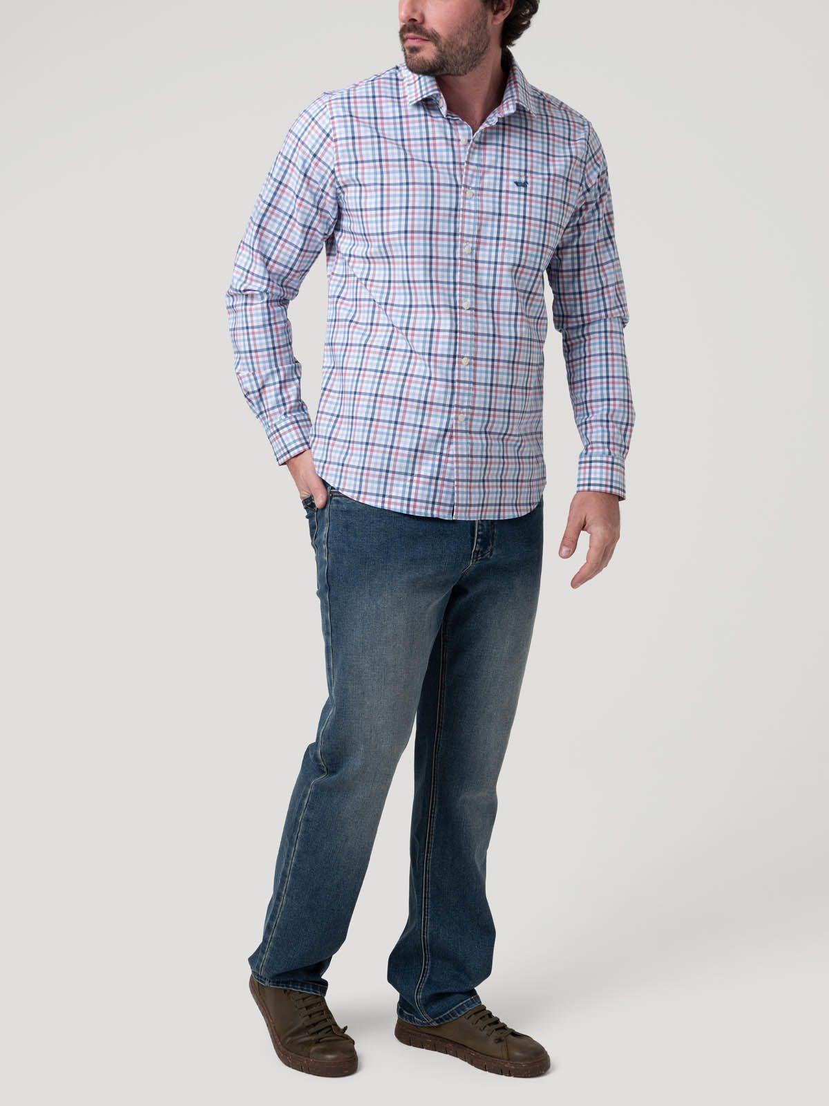 Camisa Hombre Algodón Orgánico Mild Azul-7