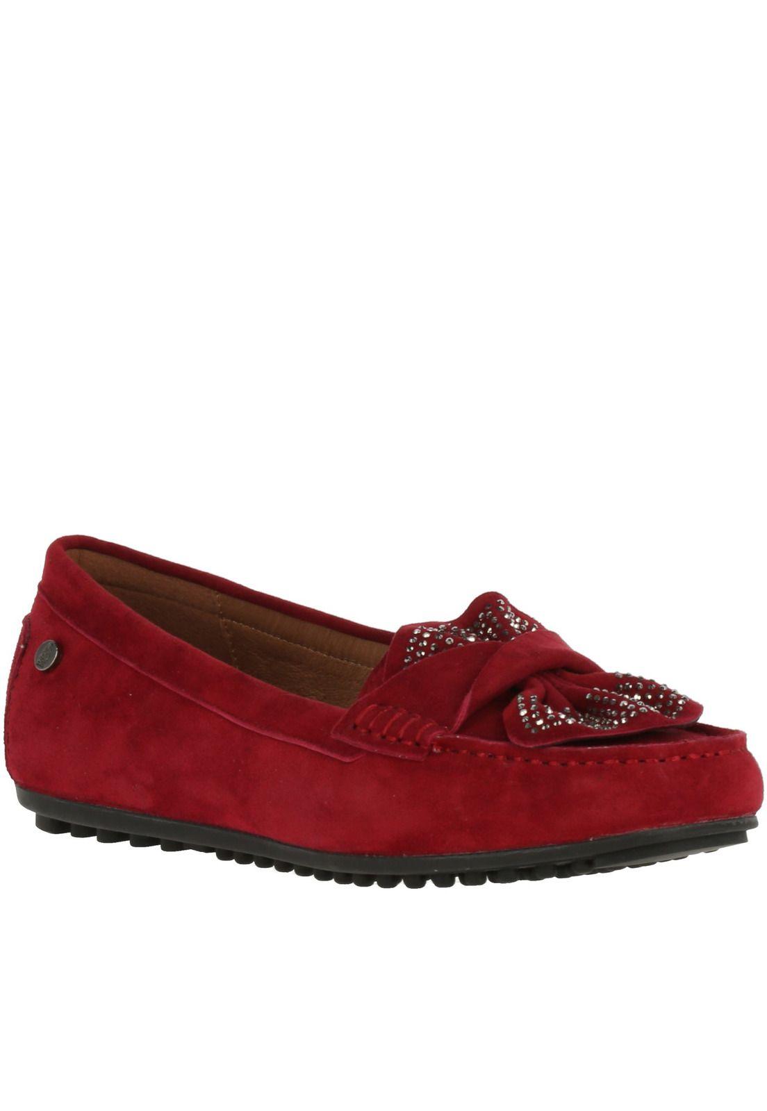 Mocasín Cuero Mujer Nerba Burdeo-0