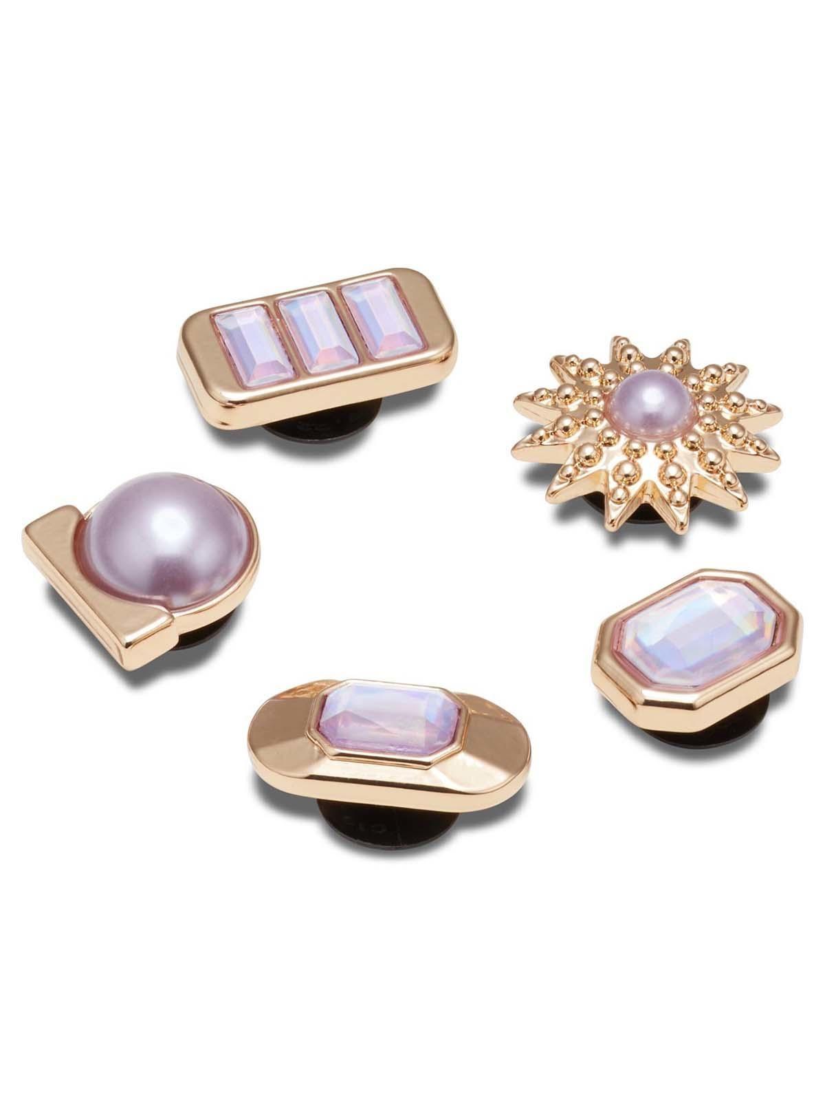 Jibbitz Crocs Accesorios Dorados Blanco Pack 5-2