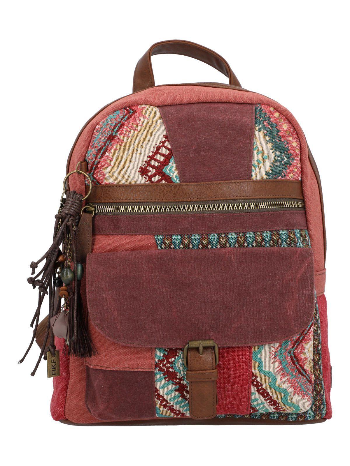 Mochila Textil Mujer Nahili Back Rojo-0