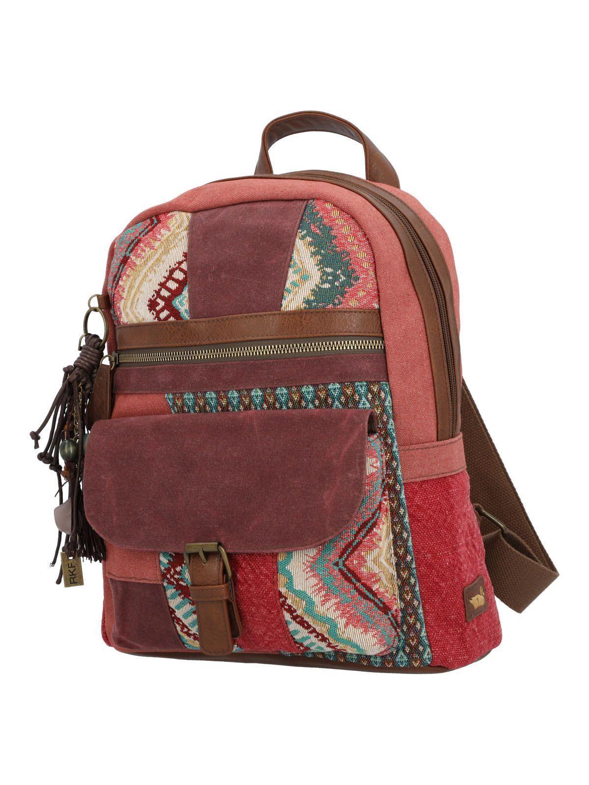 Mochila Textil Mujer Nahili Back Rojo-1