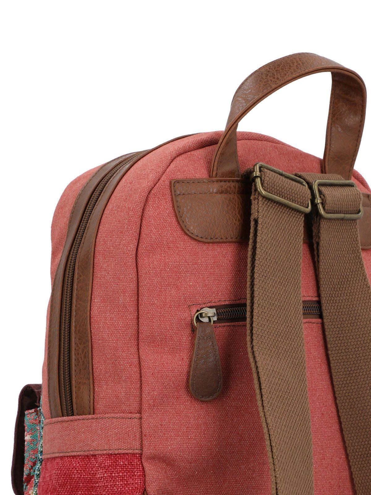 Mochila Textil Mujer Nahili Back Rojo-3