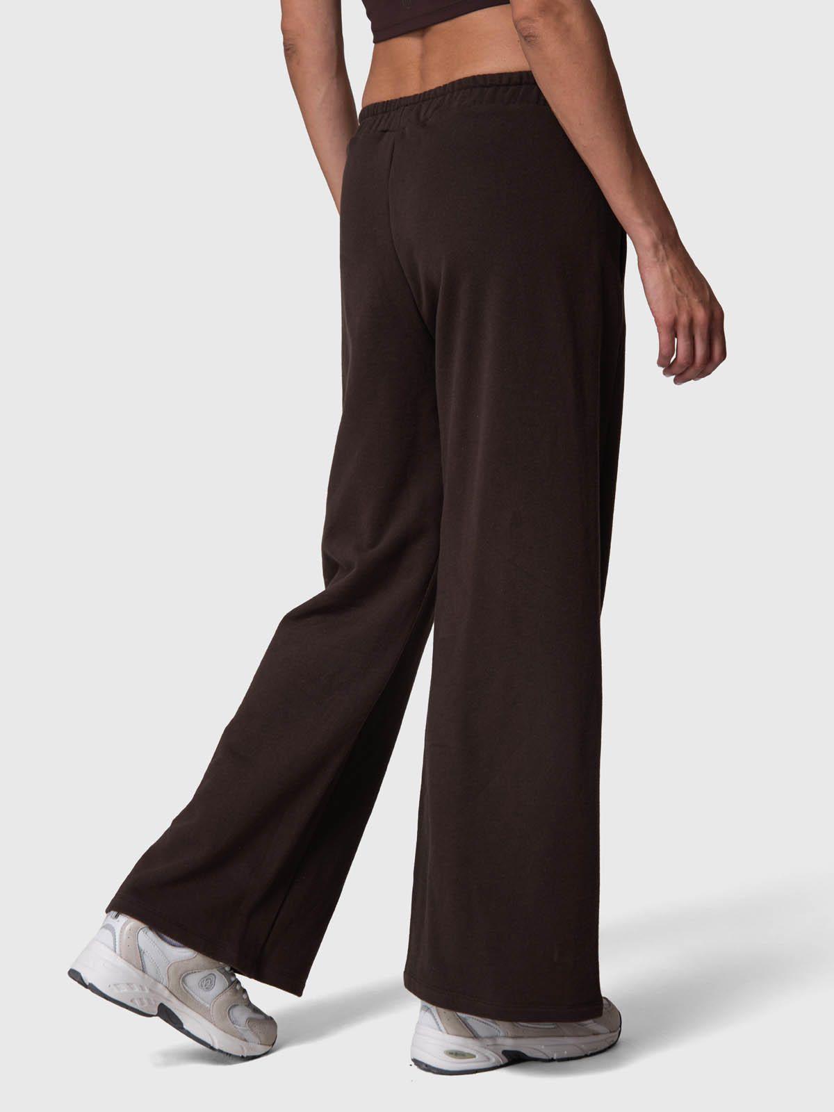Pantalon Buzo Mujer Pant Palazzo Ii Café-1