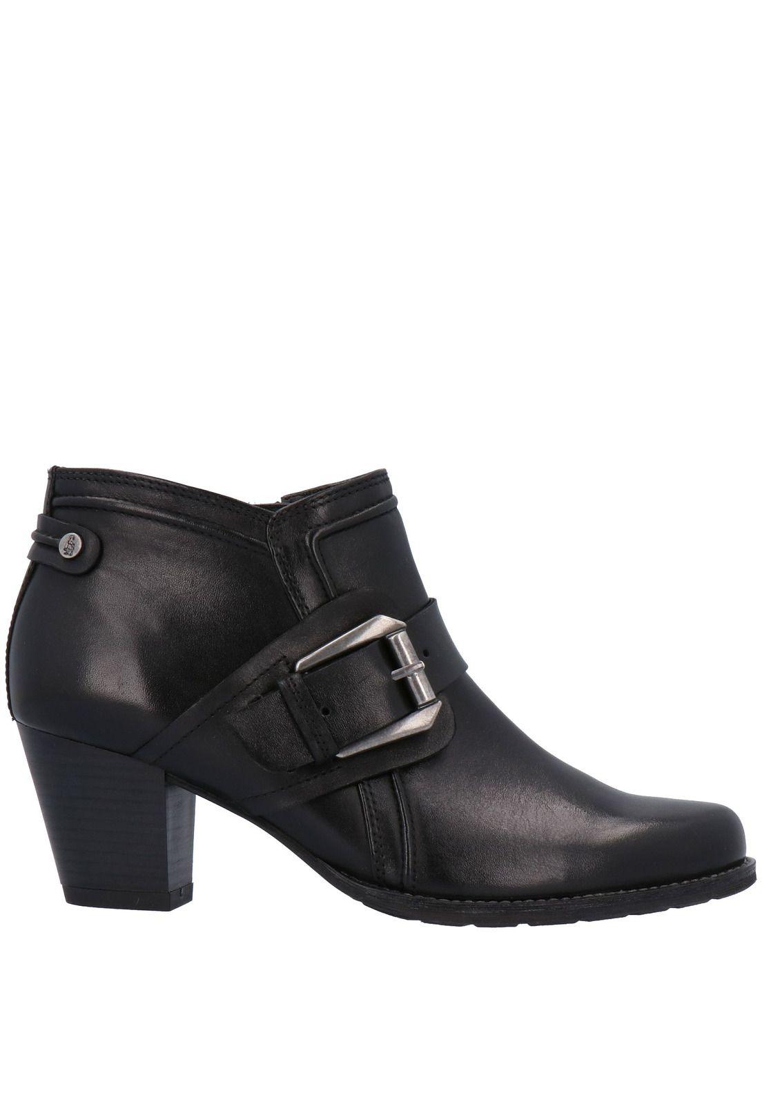 Botin Mujer Cuero Mazzola Negro-1