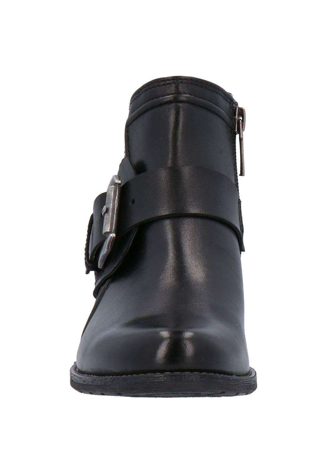 Botin Mujer Cuero Mazzola Negro-2