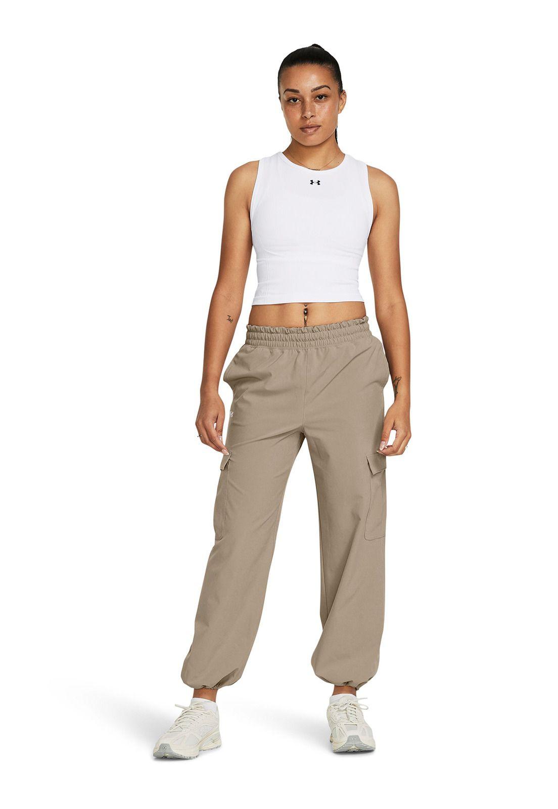 Pantalón cargo UA ArmourSport mujer Café-3