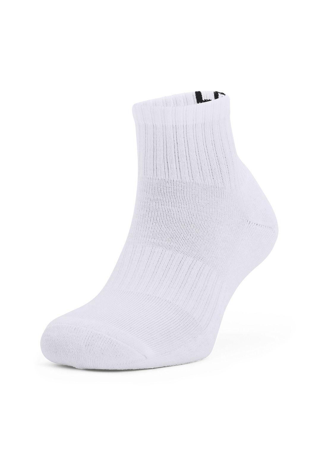 Pack 3 Calcetines Blanco UA Core Quarter U-0