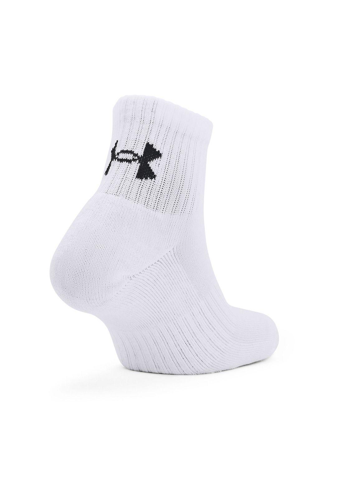 Pack 3 Calcetines Blanco UA Core Quarter U-1