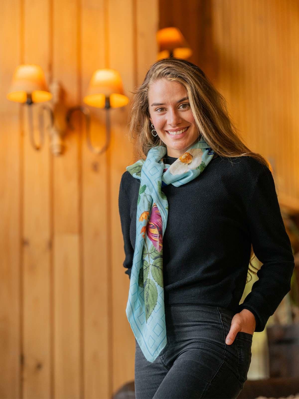 Pañuelos Bego Scarf Mujer Celeste-1