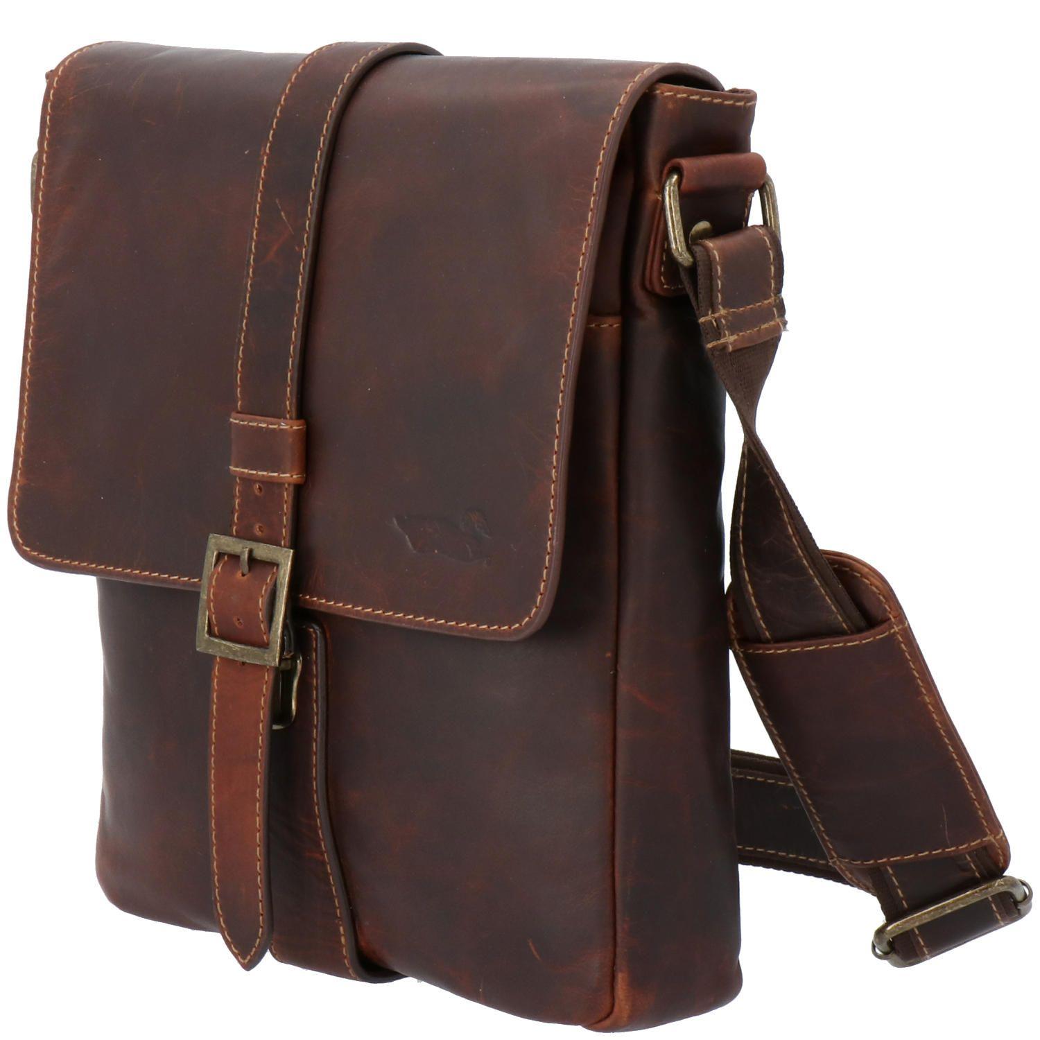 Maletín Cuero Unisex Tc Crossbody Café-1