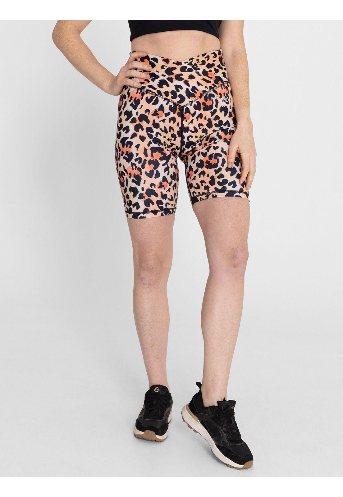 Calza Hr Biker Sofi Naranja Mujer-5